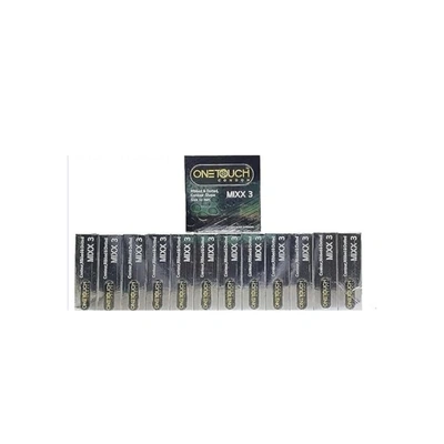 واقٍ ذكري مضلع ومنقط وان تاتش فضي - 12 عبوة من 3 قطع