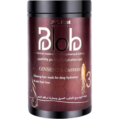 حمام كريم وبلسم للشعر بالجينسنج والكافيين من بلوب - 1 لتر