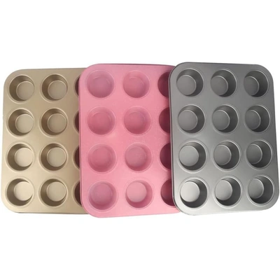 صينية كب كيك مقاومة للألتصاق - 12 عين