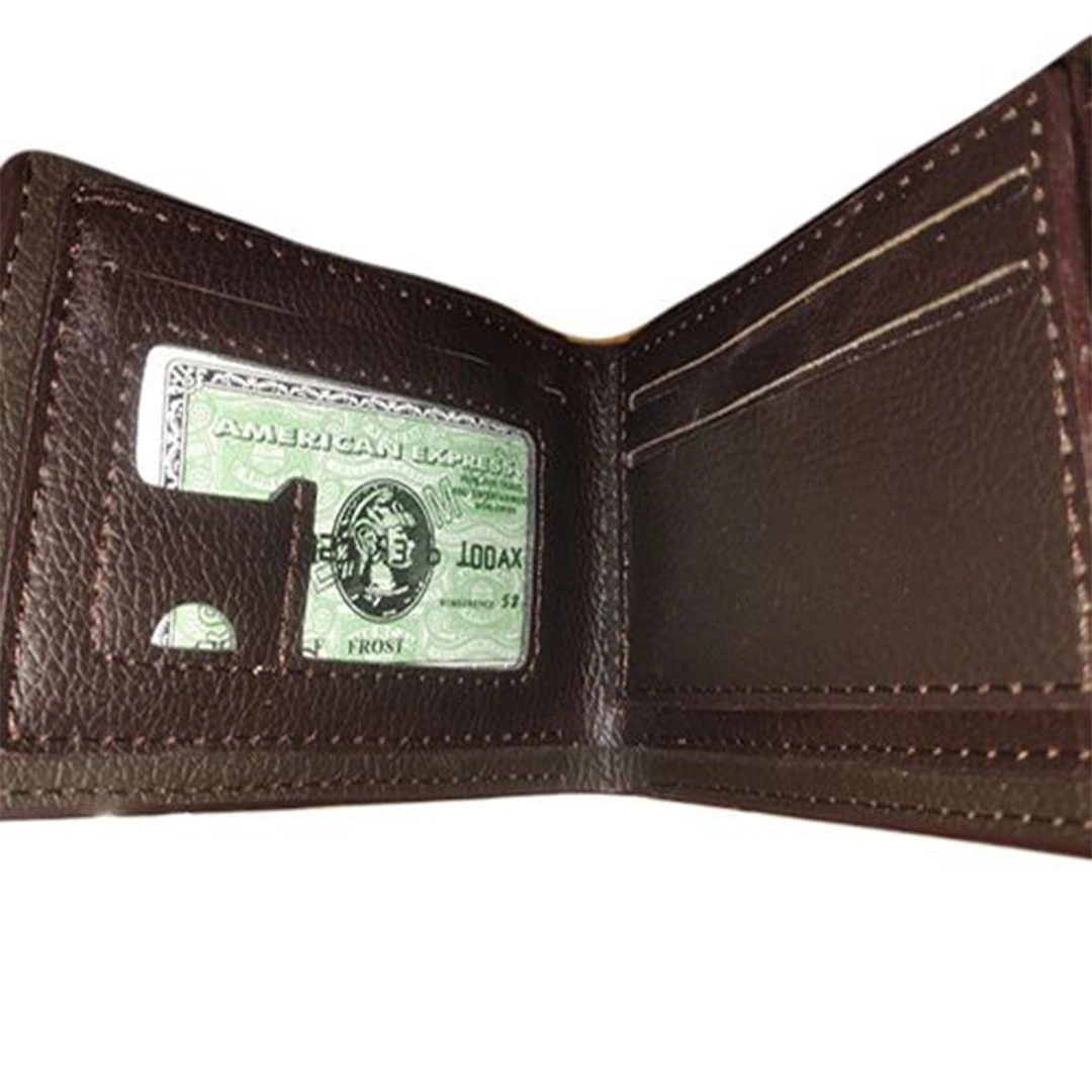 محفظة رجالي جلد - بني