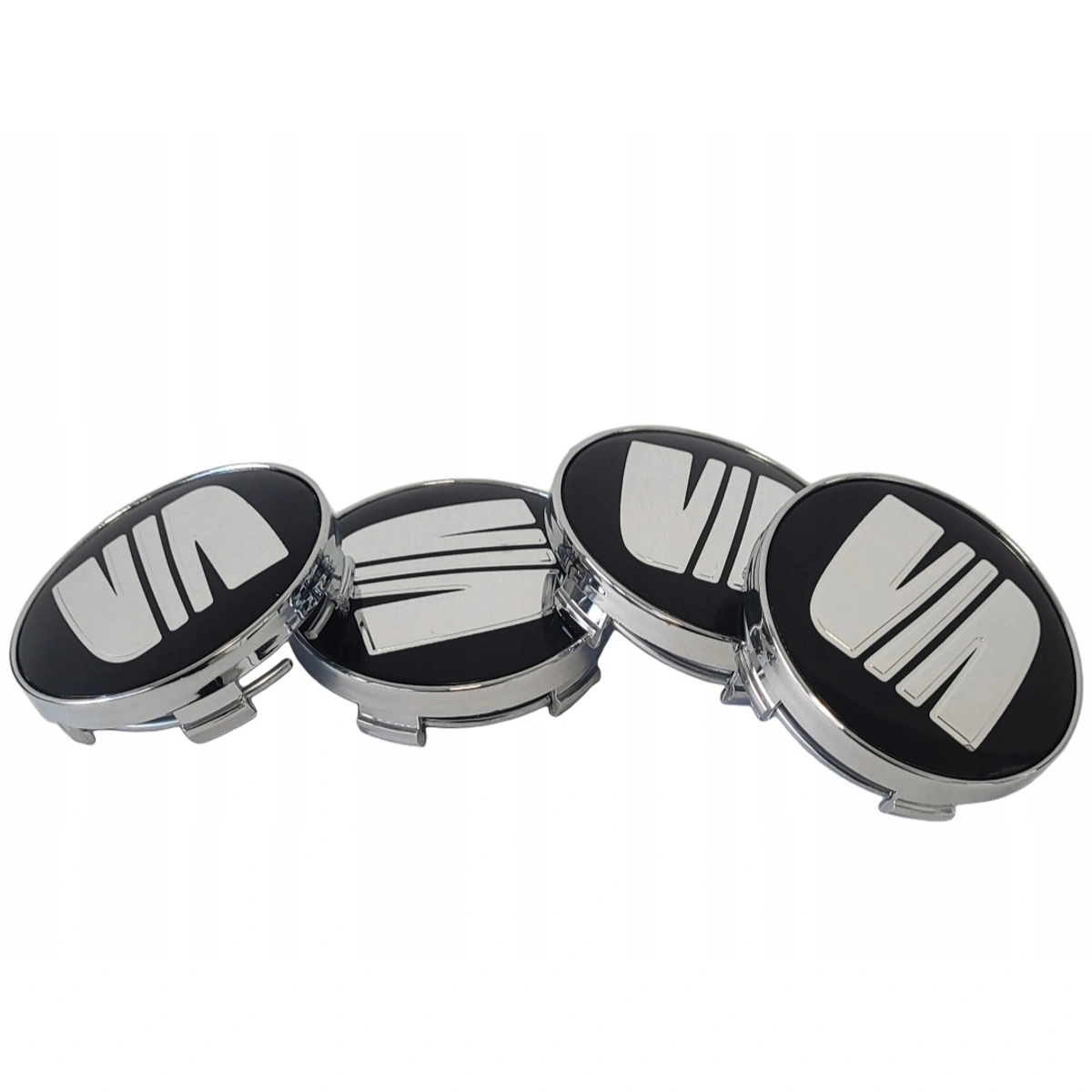 غطاء جنط سيات كبس - 4 قطع - اسود