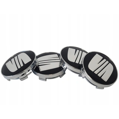 غطاء جنط سيات كبس - 4 قطع - اسود