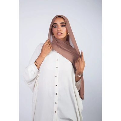 طرحه شيفون ساده من سترة - كافيه غامق