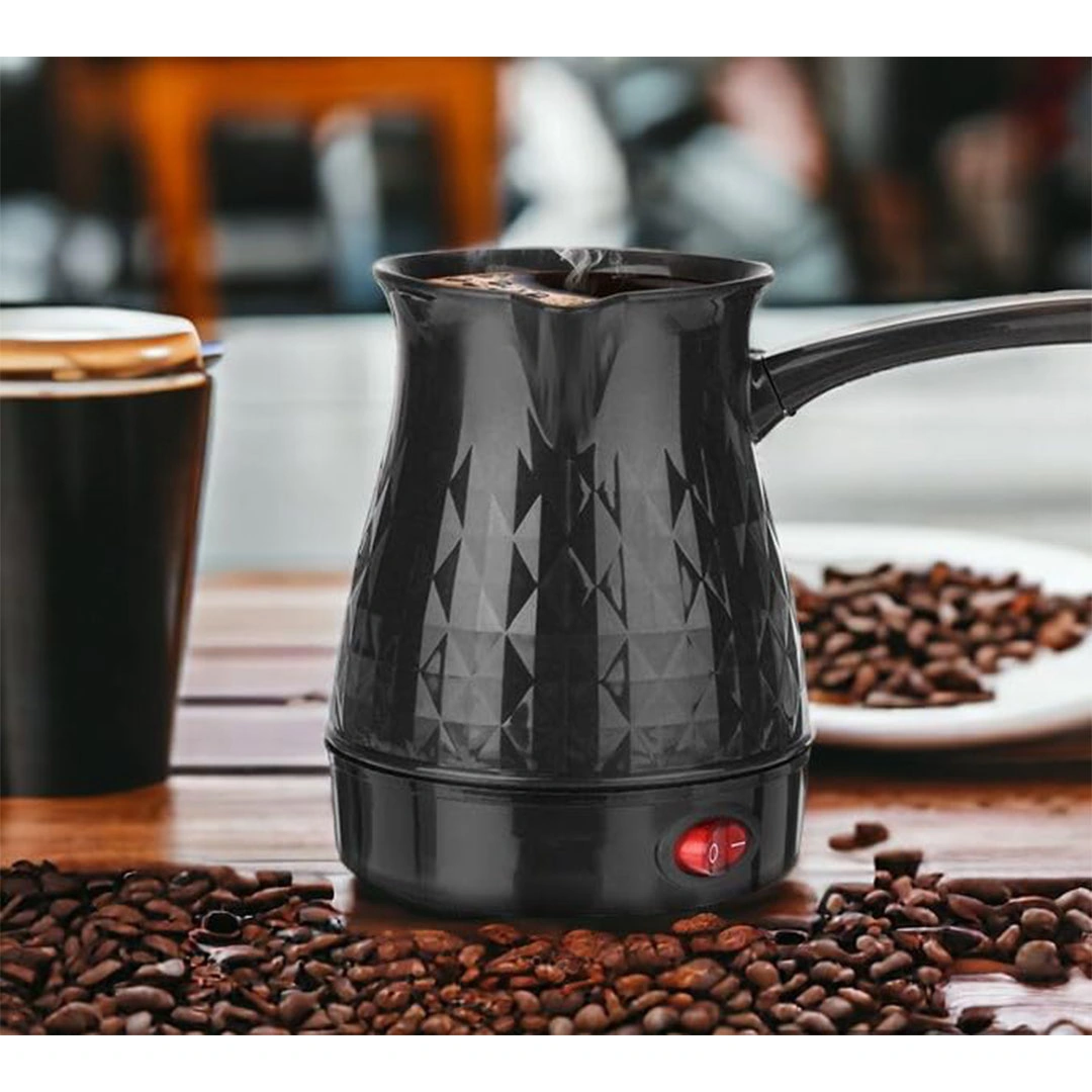 كنكة قهوة تركية فلامنجو كهربائية بقوة 350 وات - 0.5 لتر - أسود