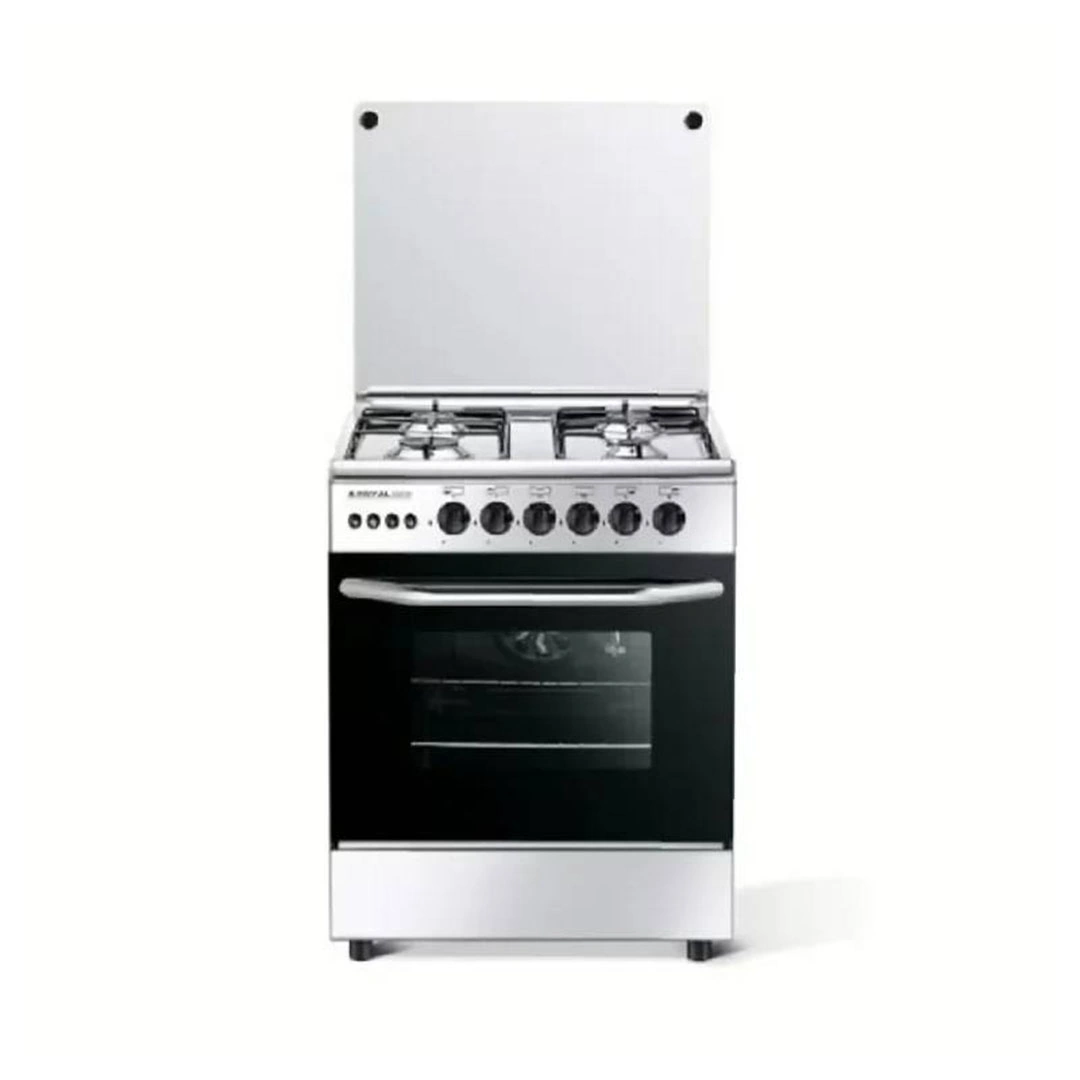 بوتجاز رويال جاز أرو بمروحة - 4 شعلات - فضي - ARO-60-SS-E-F-2010344