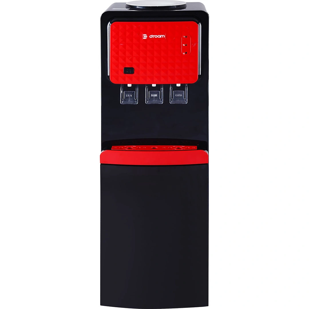 مبرد مياه دريم - 3 حنفية - حافظة تخزين - أسود / أحمر - DR5300