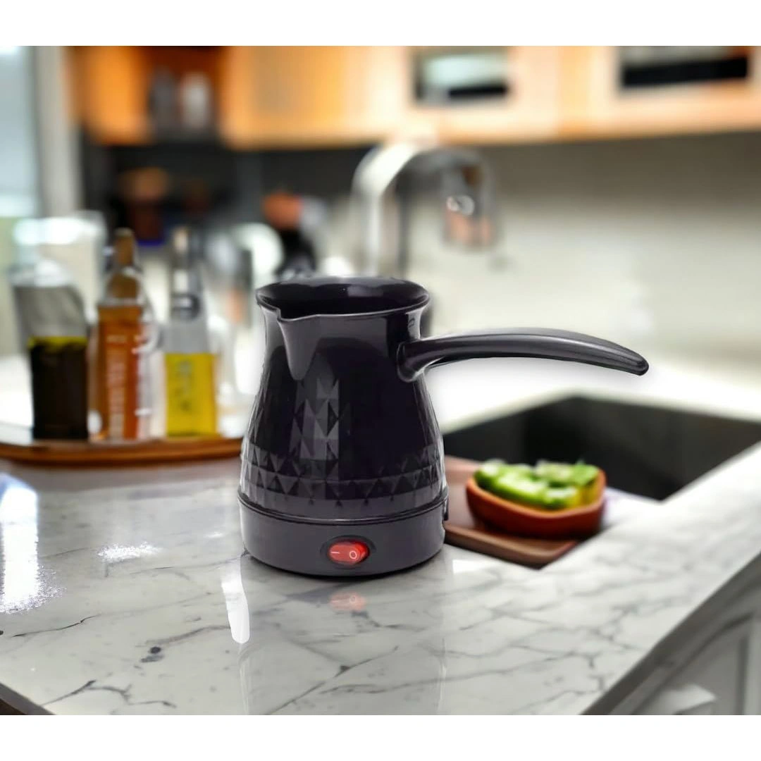 كنكة قهوة تركية فلامنجو كهربائية بقوة 350 وات - 0.5 لتر - أسود