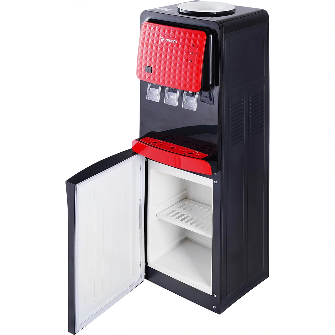 مبرد مياه دريم - 3 حنفية - حافظة تخزين - أسود / أحمر - DR5300