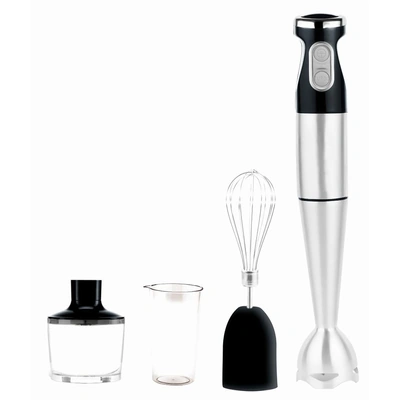 مجموعة خلاط يدوي من فلامنجو - 900 وات - 5*1 - 600 مل - اسود وفضي