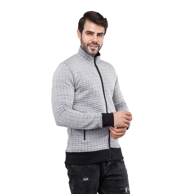 سويت شيرت رجالي بسوستة - رمادي - 1600239