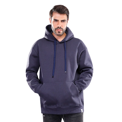 هودي رجالي كم طويل بجيوب - كحلي - 1600242