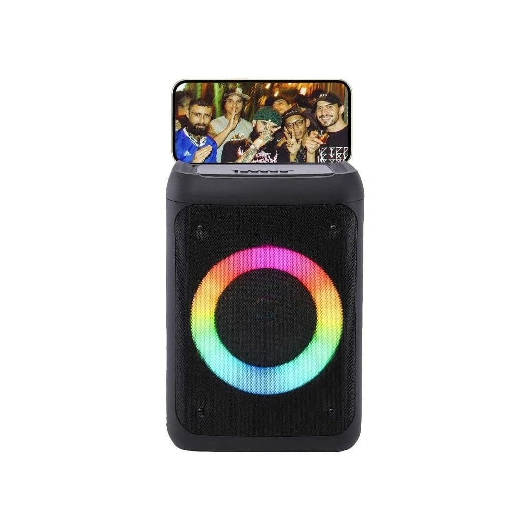 بلوتوث سبيكر بإضاءة ليد من إي ترين - 10 واط - أسود