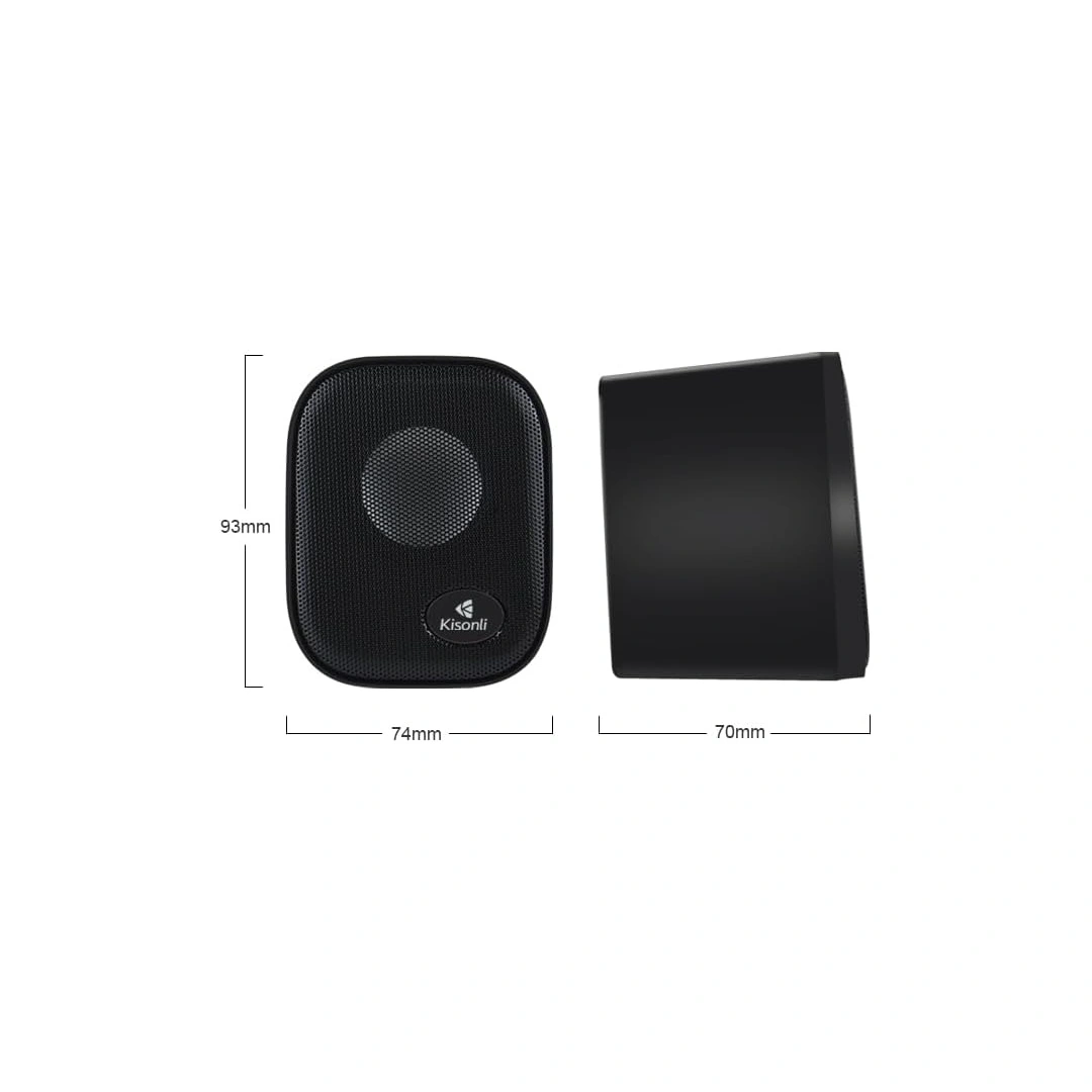 بلوتوث سبيكر متنقل متعددة الوسائط KS-10 2.0 من كيسونلي - أسود