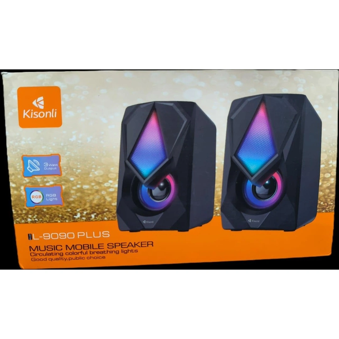 بلوتوث سبيكر LED متعدد الوسائط L-9090 بلس - أسود