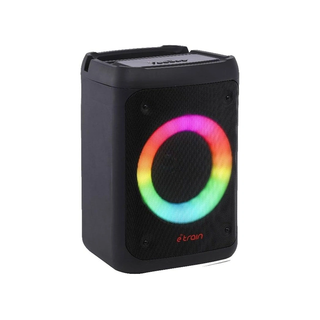 بلوتوث سبيكر بإضاءة ليد من إي ترين - 10 واط - أسود