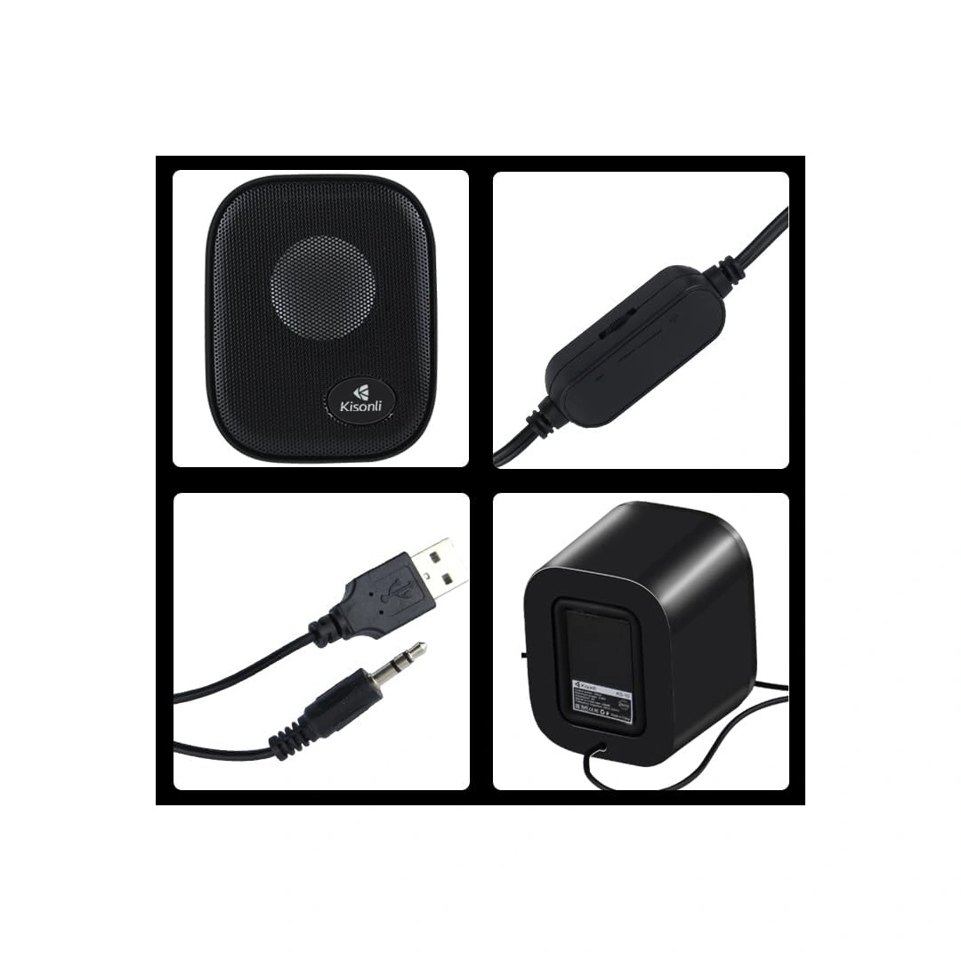 بلوتوث سبيكر متنقل متعددة الوسائط KS-10 2.0 من كيسونلي - أسود