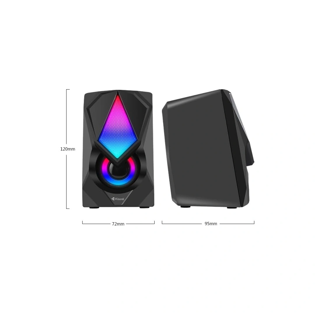 بلوتوث سبيكر LED متعدد الوسائط L-9090 بلس - أسود