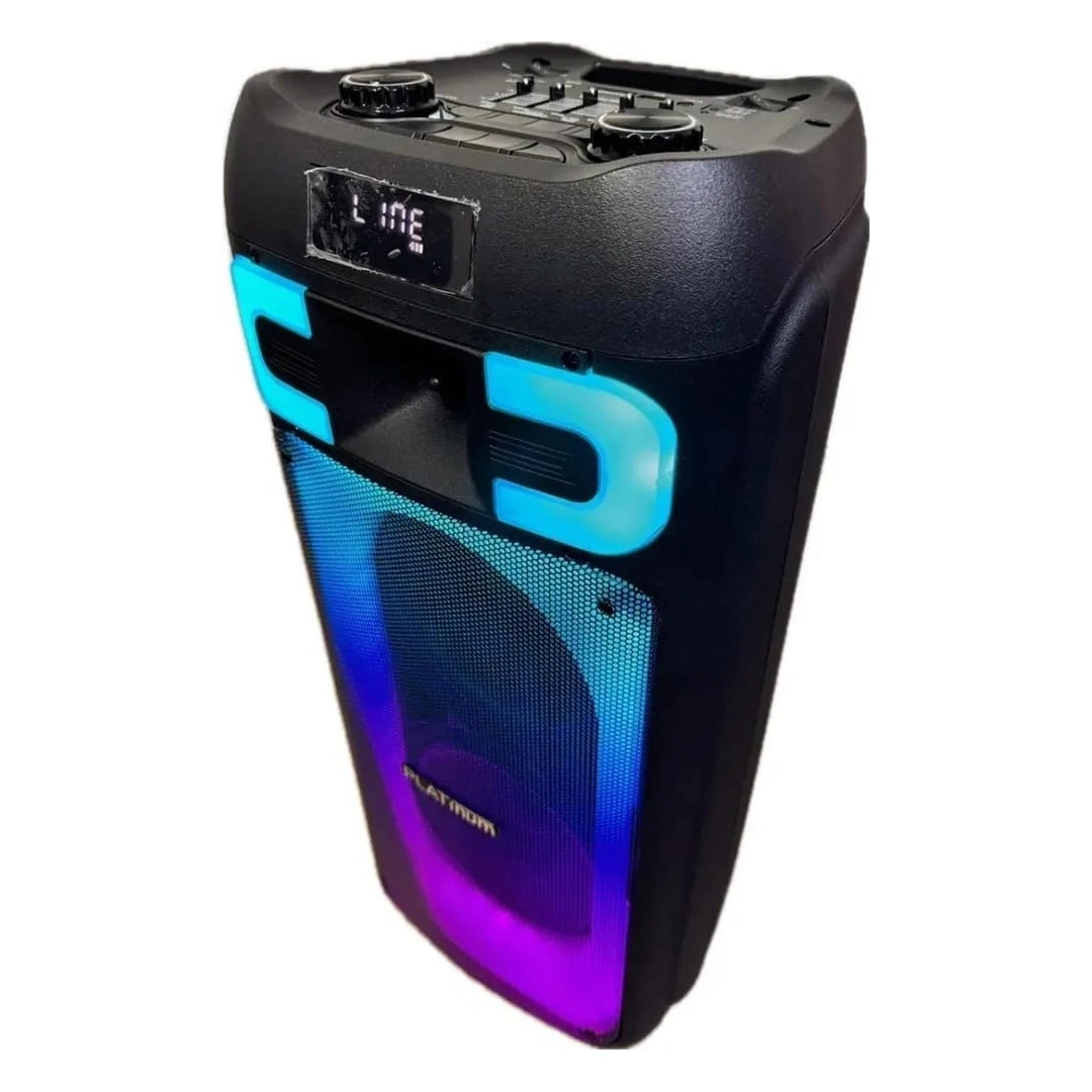 سماعة بلوتوث بلاتينيوم AH-8200 8 بوصة مع أضواء LED وميكروفون وريموت