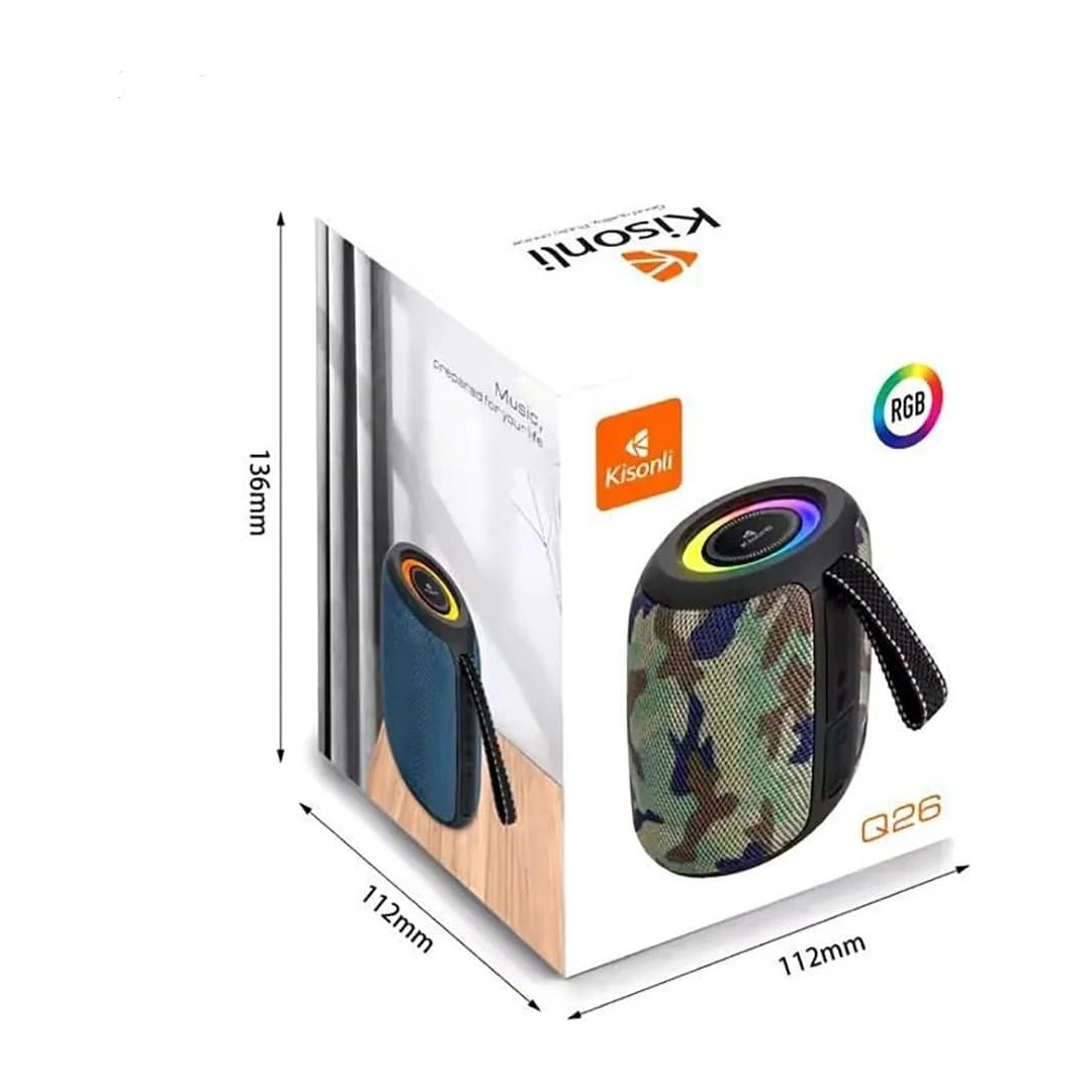 بلوتوث سبيكر محمول Q26 – 10 وات - أسود