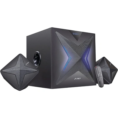 مكبر صوت بلوتوث متعدد الوسائط مع USB/SD وتحكم عن بُعد - أسود - F-550X