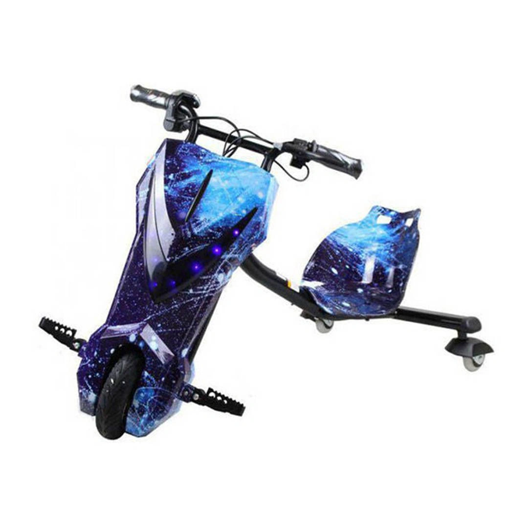 سكوتر قابل للشحن للأطفال - 3 عجلات - أسود/أزرق