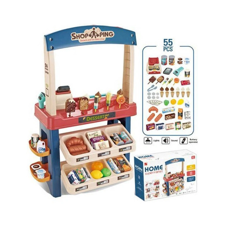 لعبة سوبر ماركت للأطفال - 55 قطعة