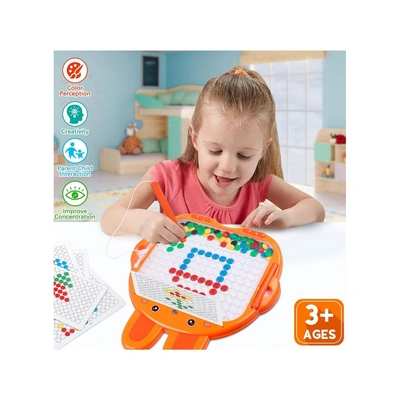 لوحة رسم مغناطيسية تعليمية للأطفال - برتقالي