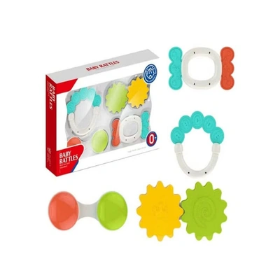 طقم خشخيشات سيليكون - 4 قطع - متعدد الألوان