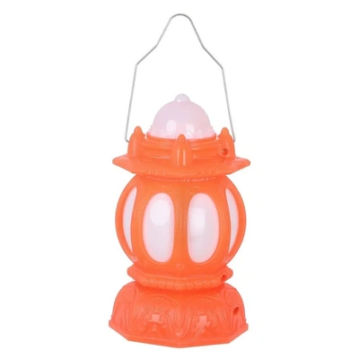 فانوس رمضان برتقالي - إضاءة وصوت