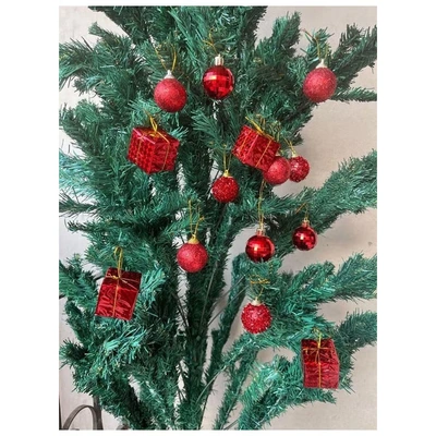 زينة شجر الكريسماس - كور لامعة - 20 قطعة