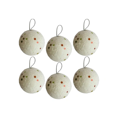 زينة شجر الكريسماس - كرات ثلج - 12 قطعة