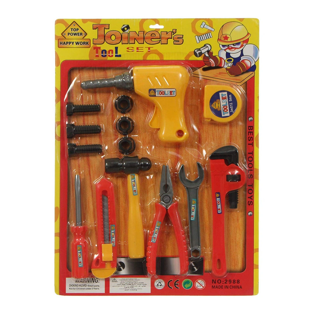 Kids Carpenter Tools Toy Set - 12 Pieces