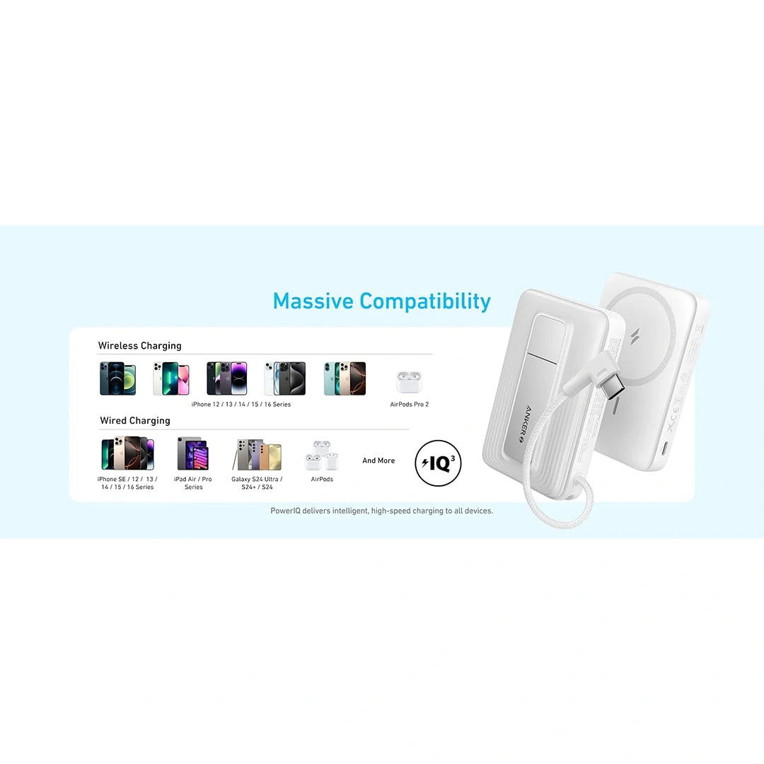 باور بانك أنكر لاسلكي وسلكي - 10000 أمبير - 30 وات - A1685