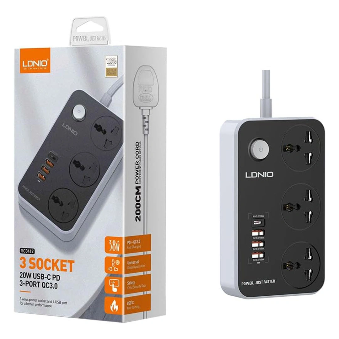 لدنيو مشترك كهرباء - 3 منافذ - 4 منافذ شحن SC3412