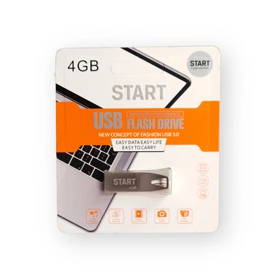 فلاشة فائق السرعة USB 3.0 - 4 جيجابايت - فضي