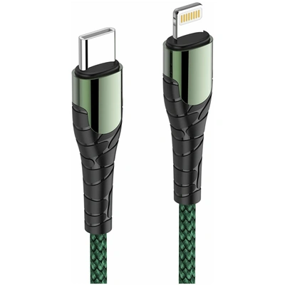 LC111 كابل USB / Lightining شحن سريع - 18وات - أخضر