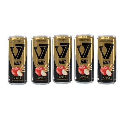 5 × V7 مشروب شعير غاري - تفاح - 300 مل