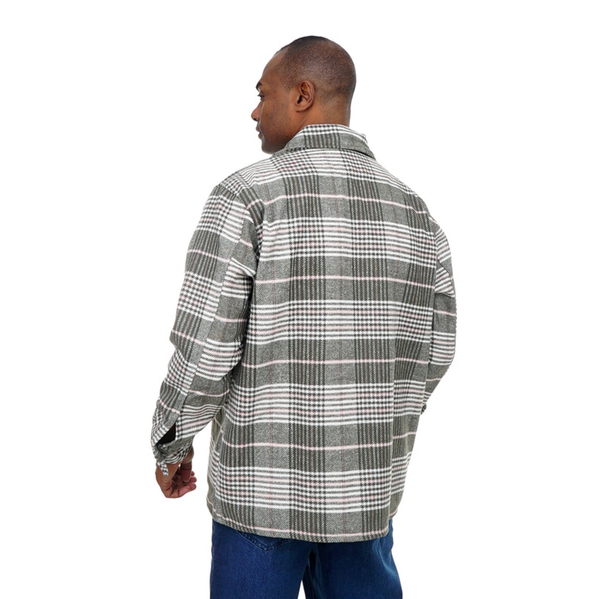 قميص رجالي كلاسيكي بياقة مربعة وأزرار أمامية - 104020133