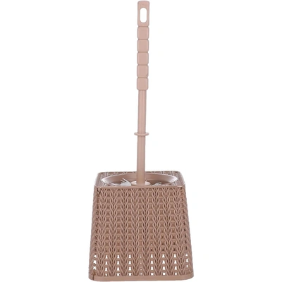 فرشاة تواليت بلاستيك - 2 قطعة - بيج