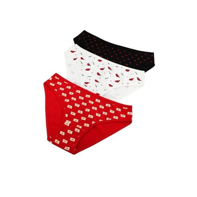 بانتي مطبوع حريمي قطن - 3 قطع