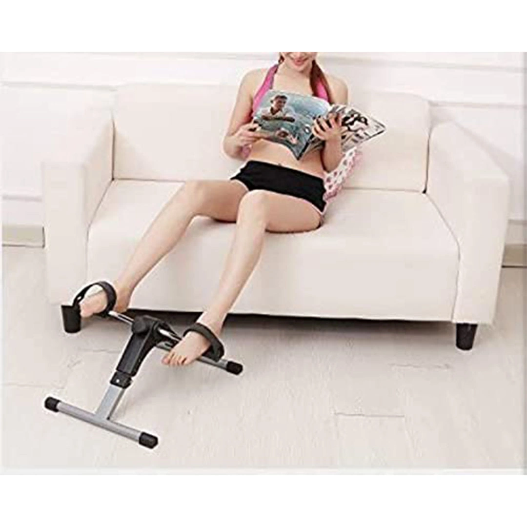 دراجة مكتب بدواسة لتمرين الساق مع شاشة LCD - أسود