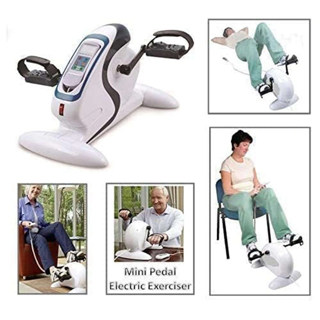 جهاز تمرين كهربائي صغير بدواسة  - ابيض/اخضر - HSM-10CE