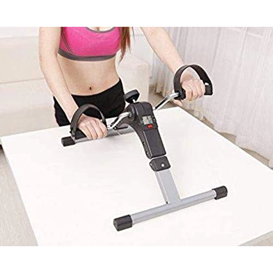 دراجة مكتب بدواسة لتمرين الساق مع شاشة LCD - أسود