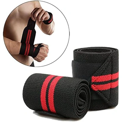 احزمة ضغط للمعصم قابلة للتعديل - أحمر