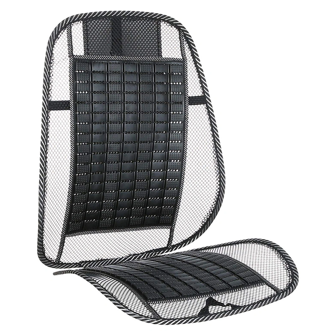 طقم مساند ظهر شبك لكرسي العربية - قطعتين - اسود