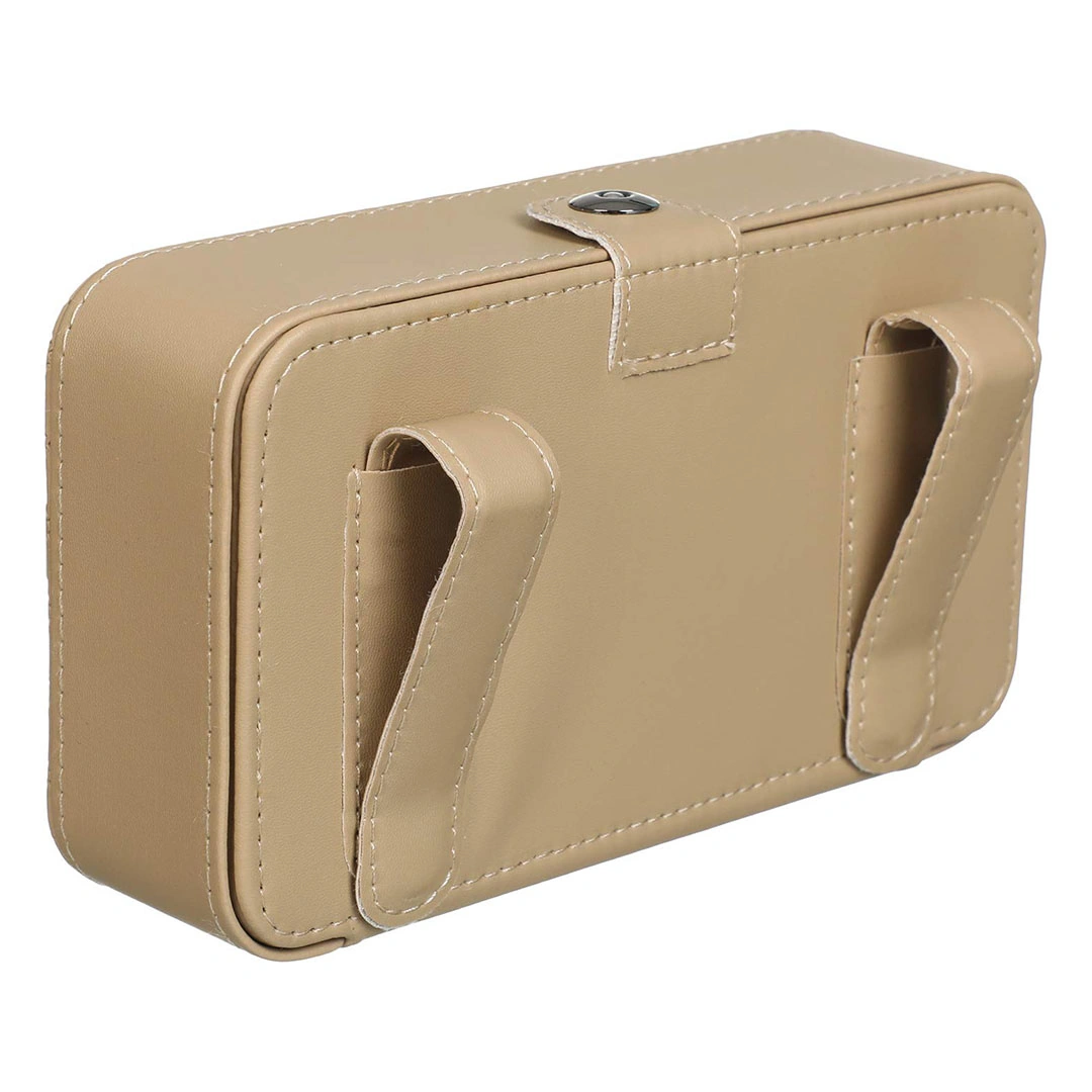 علبة مناديل جلد للعربية - بيج