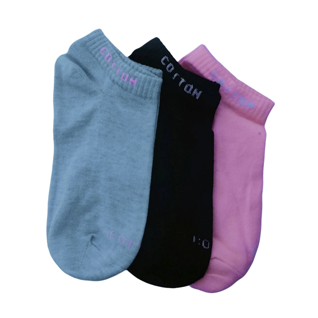 شراب أنكل حريمي قصير سادة قطن - 3 زوج