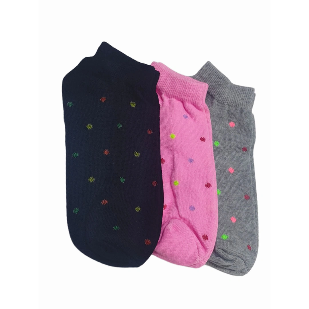 شراب أنكل حريمي قصير منقط - 3 زوج