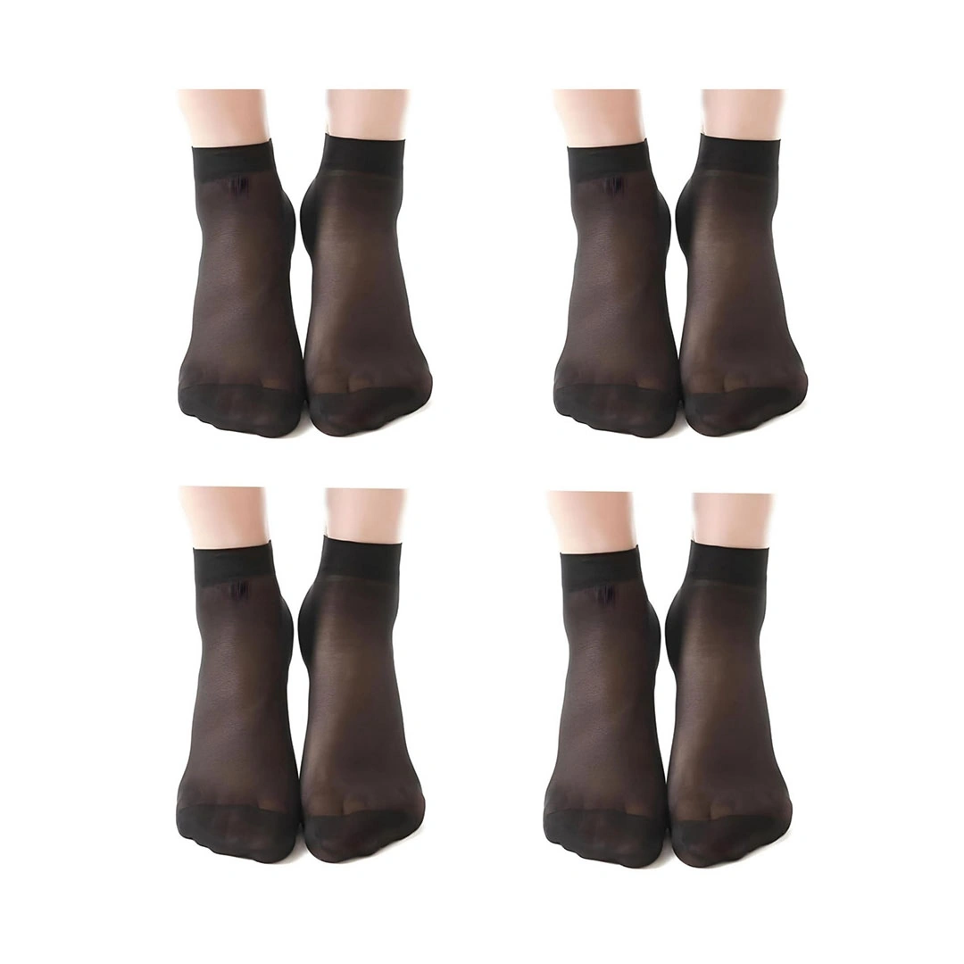 شراب فوال قصير - 4 قطعة - أسود