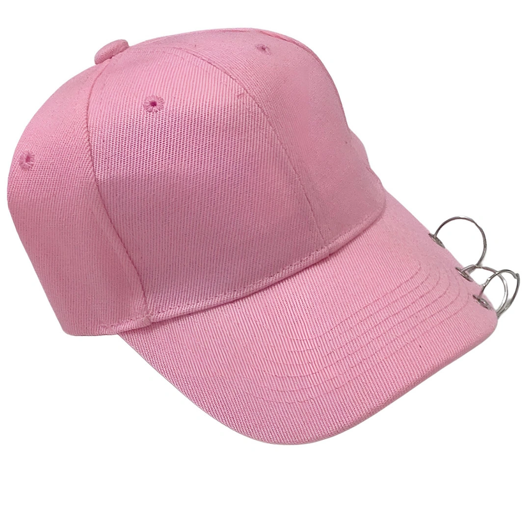 كاب شبابي بحلقات عصرية - أكريليك - وردي